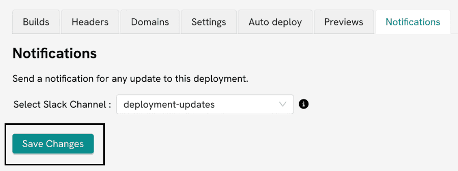 select slack channel